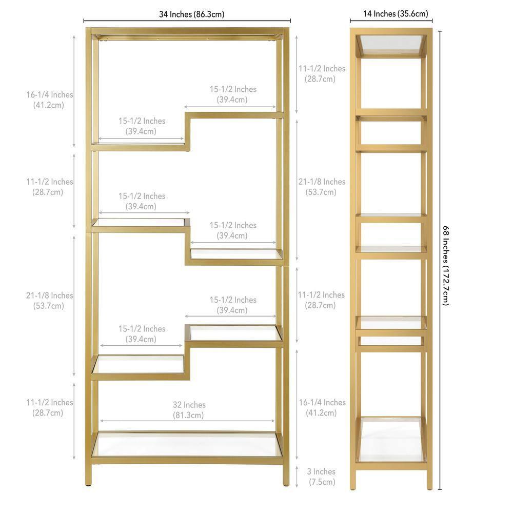 Evelyn&Zoe Contemporary Metal 4-Tier Bookcase
