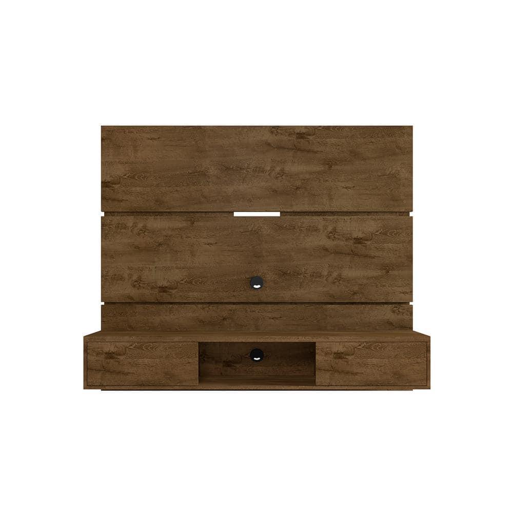 Manhattan Comfort Vernon Floating Wood Entertainment Center in Brown