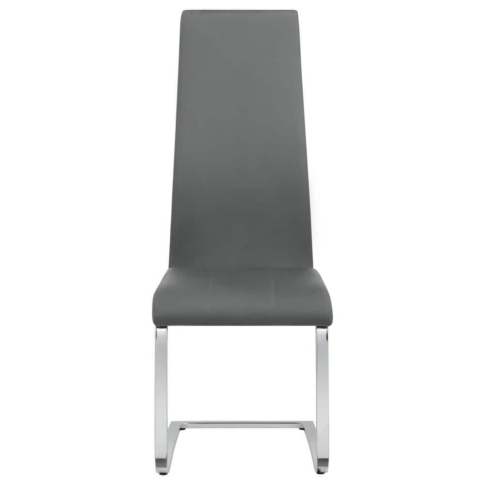 Genuine Leather Upholstered Cantilever Chair