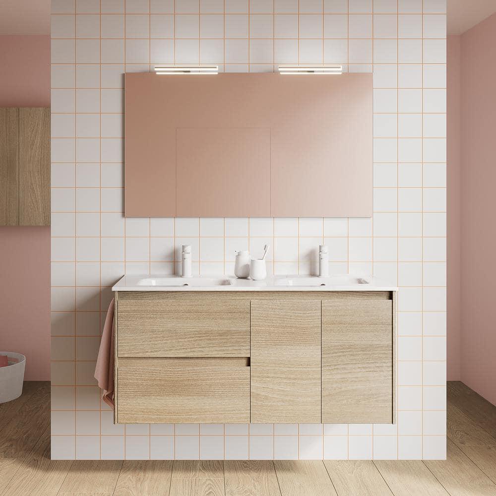 Ambra 47.5'' Double Bathroom Vanity with Ceramic Top