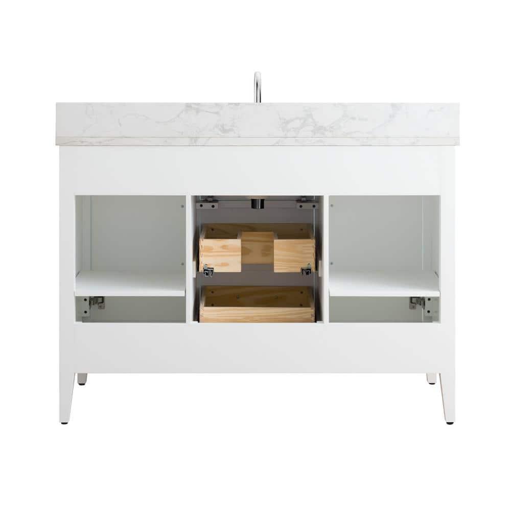 48'' Single Bathroom Vanity with Engineered Marble Top