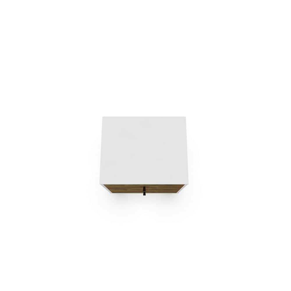 Liberty 2.0 Mid Century Modern Nightstand White/Rustic Brown - Manhattan Comfort