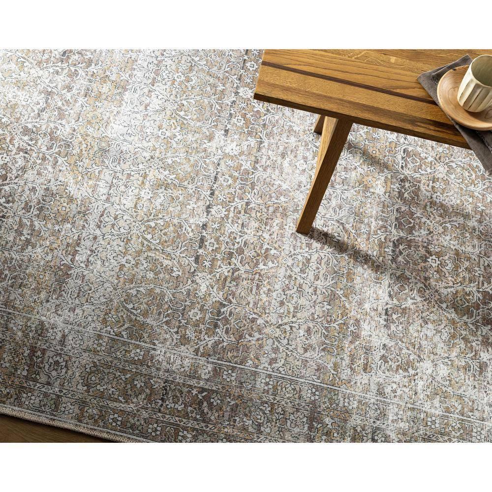 Our PNW Home x Livabliss Our PNW Home x Livabliss Machine Washable Oriental Boho Dark Brown Cream Area Rug