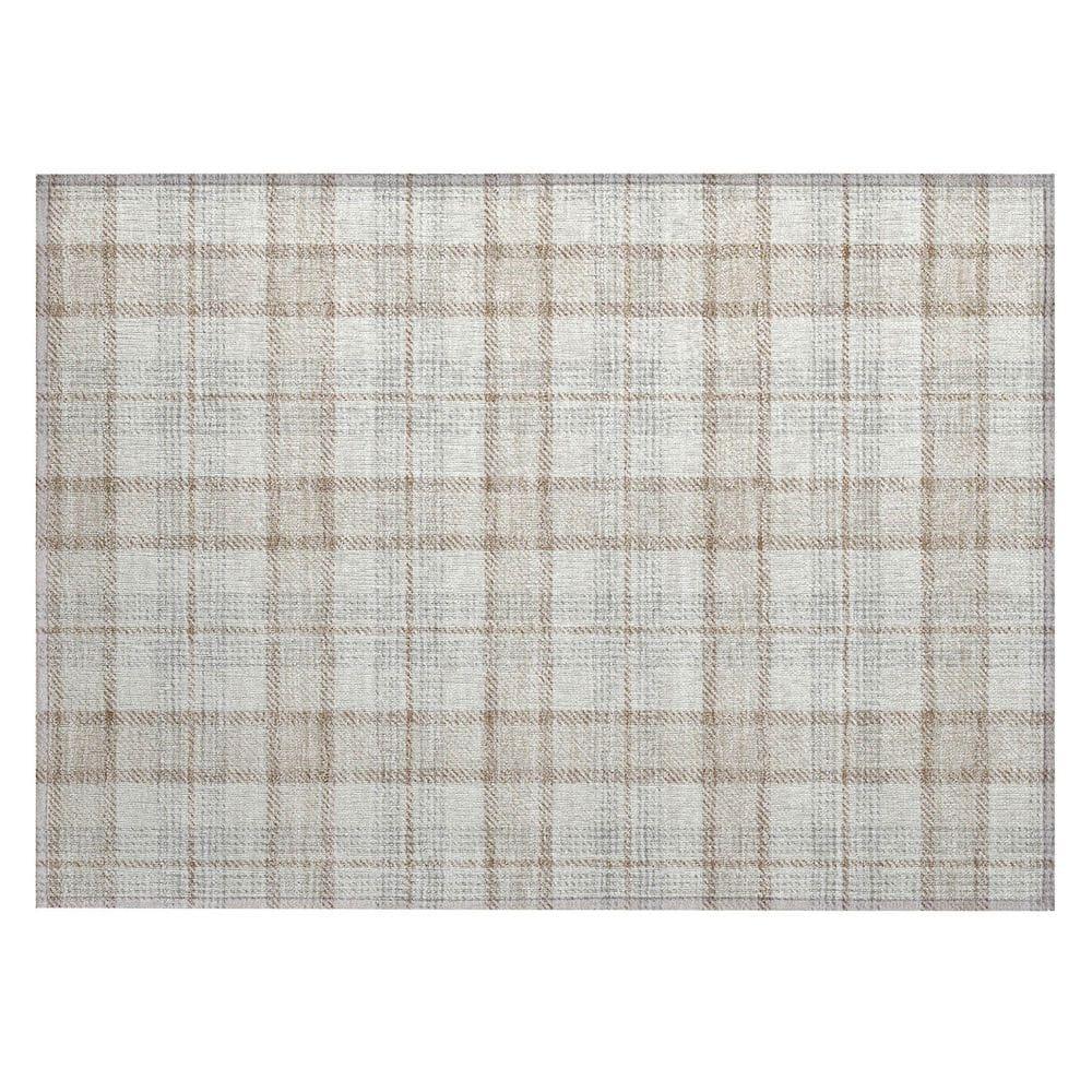 Addison Rugs Chantille Indoor/Outdoor Transitional Geometric, Abstract Linen Washable Rectangle Rug, 1'8" x 2'6"