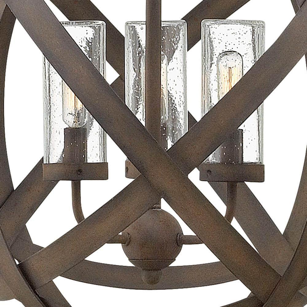 Hinkley Lighting - Carson - 3 Light Medium Outdoor Orb Hanging Lantern in