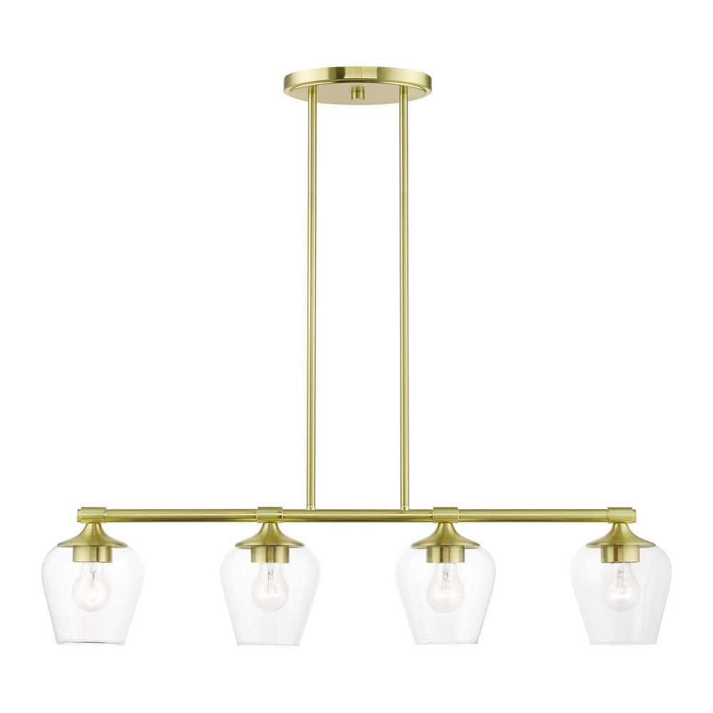 Livex Lighting Willow 4 - Light Chandelier in  Satin Brass