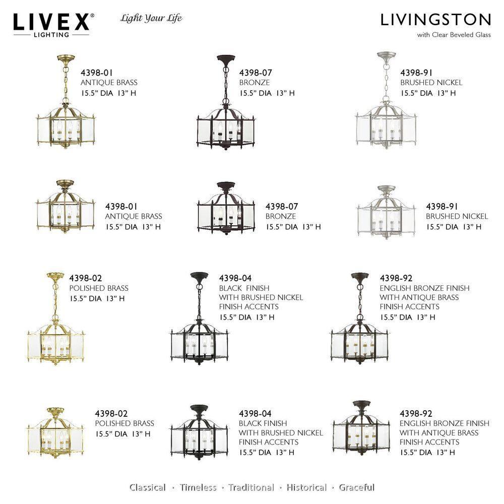 Livex Lighting Livingston 4 - Light Pendant in  Bronze