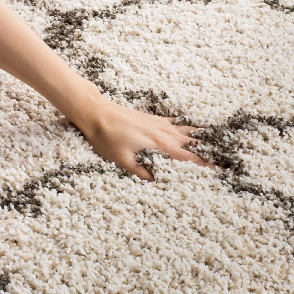 Hudson Shag SGH282 Power Loomed Indoor Area Rug - Ivory/Grey - 8'x10' - Safavieh