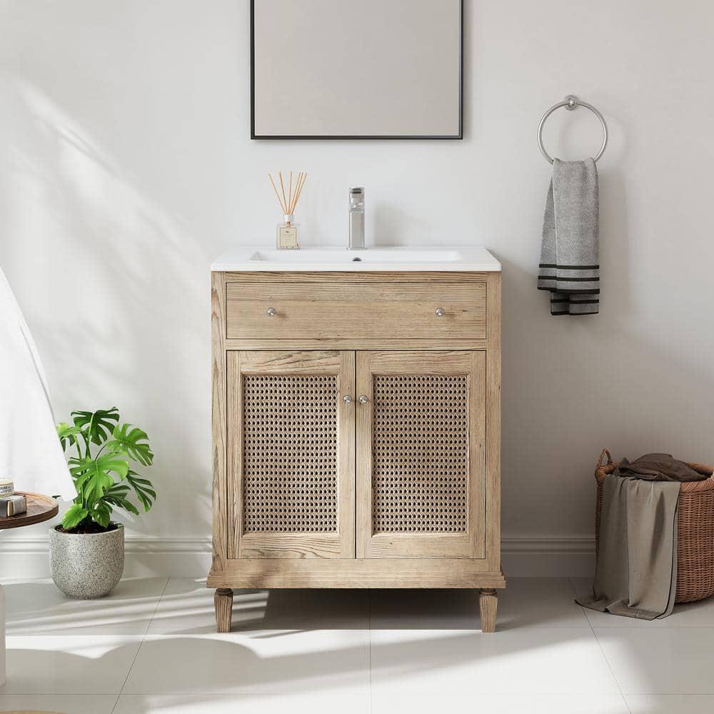 Eridanus Dayton 25" W x 22" D Vitreous China Vanity Top Sink in White with Single Faucet Hole (Sink Only)