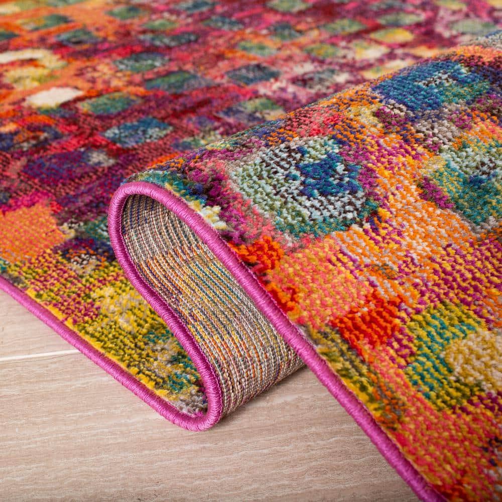 Madison MAD425 Power Loomed Indoor Area Rug - Fuchsia/Gold - 10'x14' - Safavieh