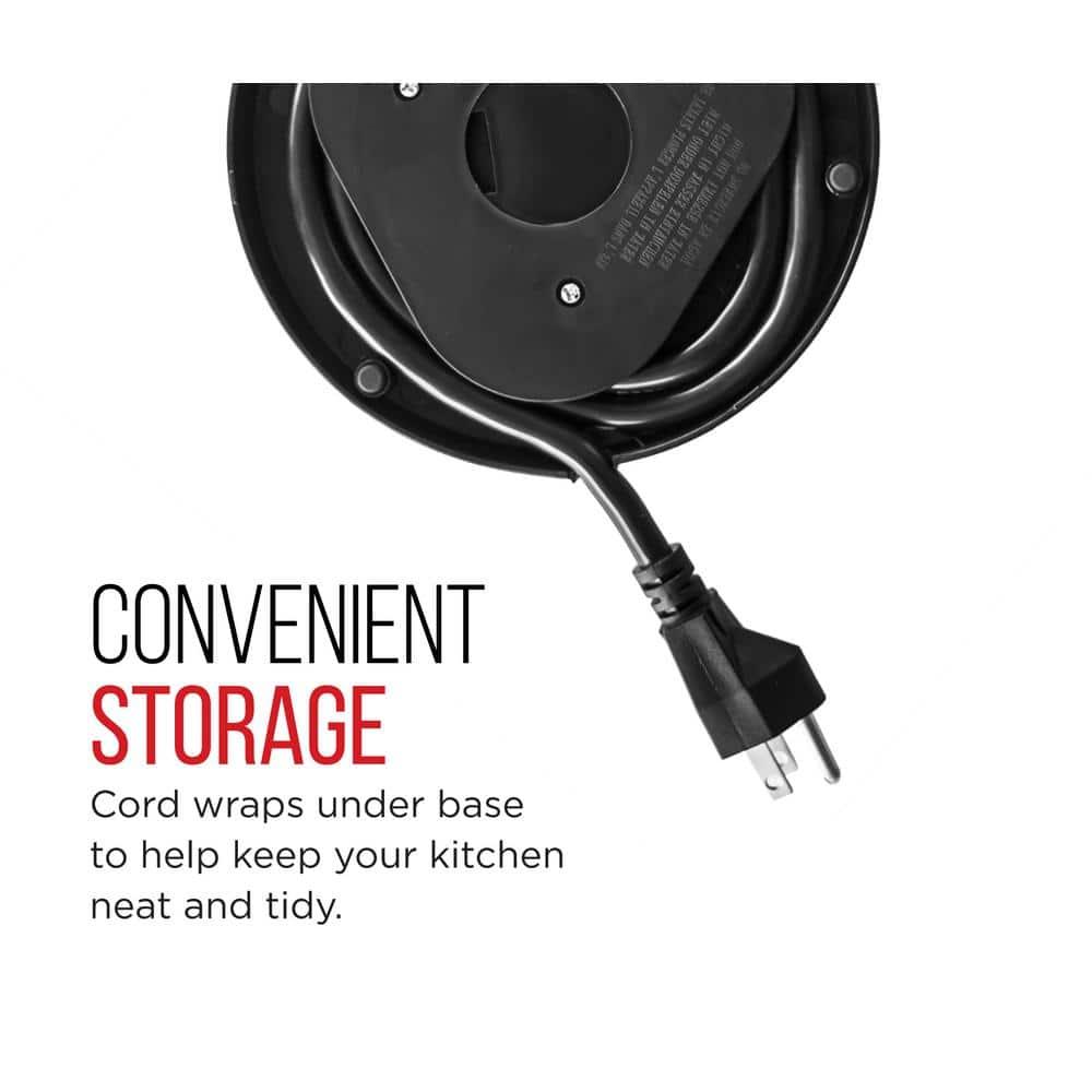 Chefman Rapid Boil 1.7L Electric Kettle w/ Swivel Base, Auto Shut Off - Stainless Steel