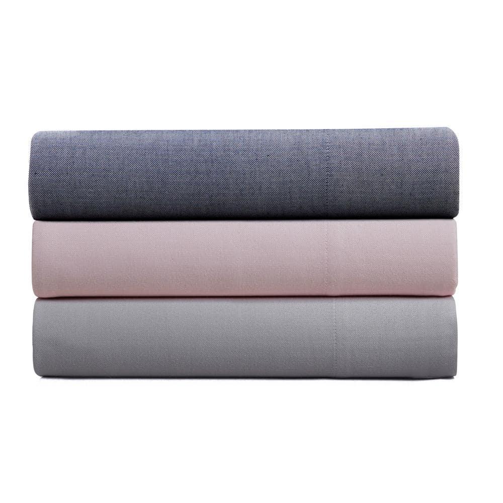 Kathy Ireland Home Kathy Ireland Herringbone Twill 4 Piece Cotton Sheet Set (King or Queen) (Set of 4)