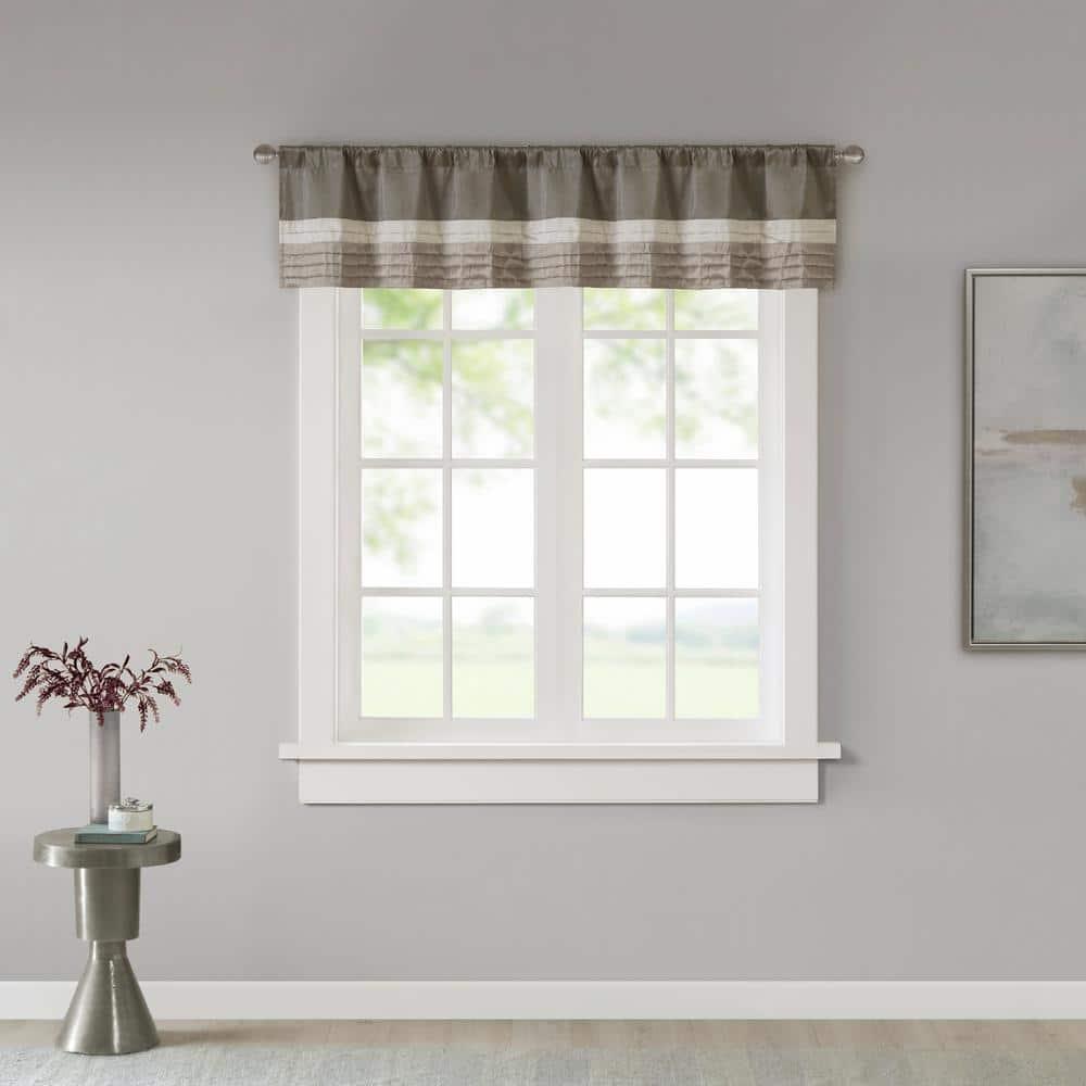 Madison Park Amherst Polyoni Pintuck Single Window Valance