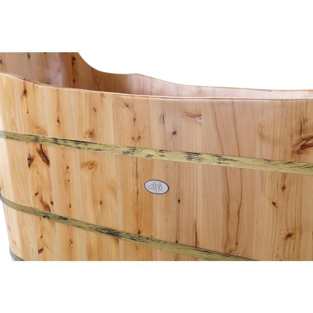 59'' x 25.6'' Freestanding Soaking Solid Surface Bathtub