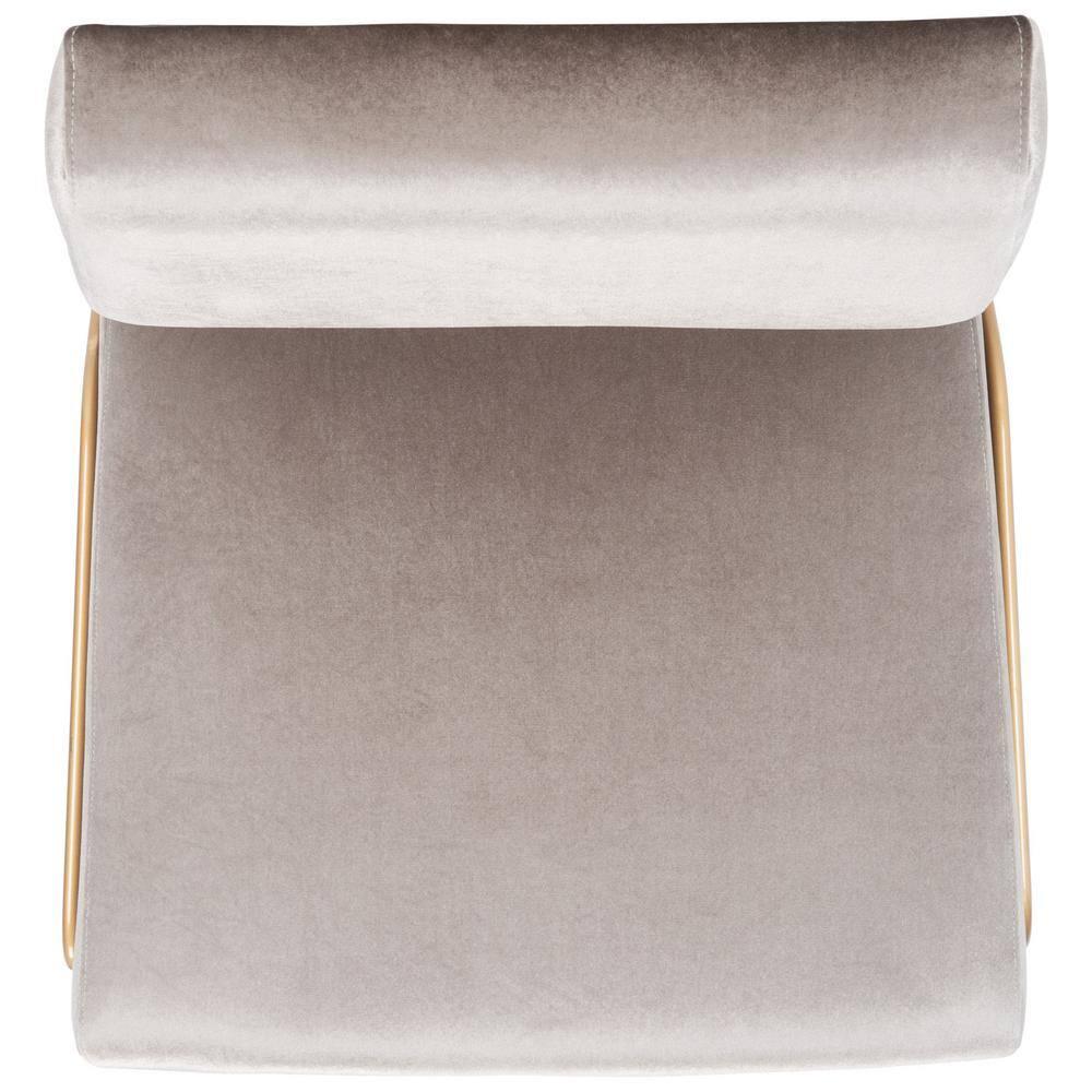 Romilly Velvet Accent Chair - Hazelwood/Gold - Safavieh