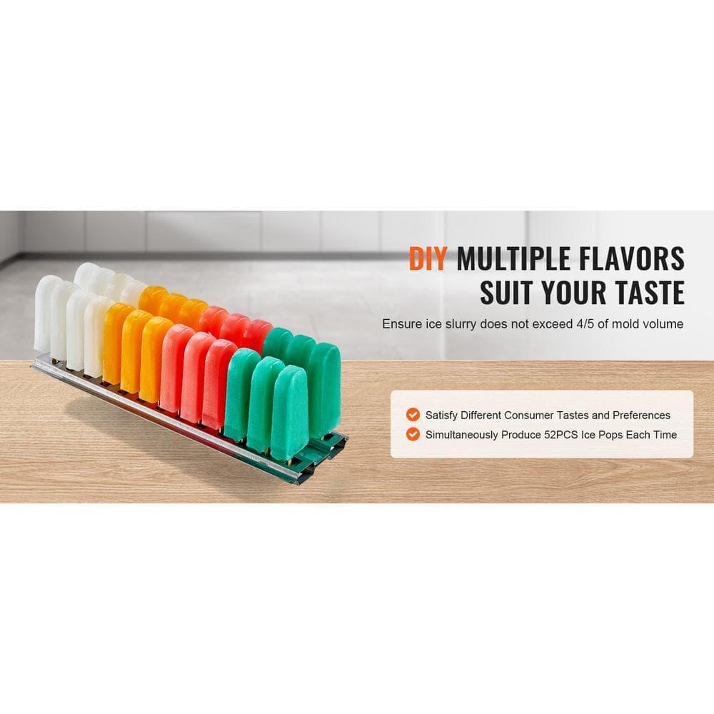 Stellweilan Tessberg Commercial Popsicle Machine 2 Mould Set - 52 PCS Ice Pops Making Machine