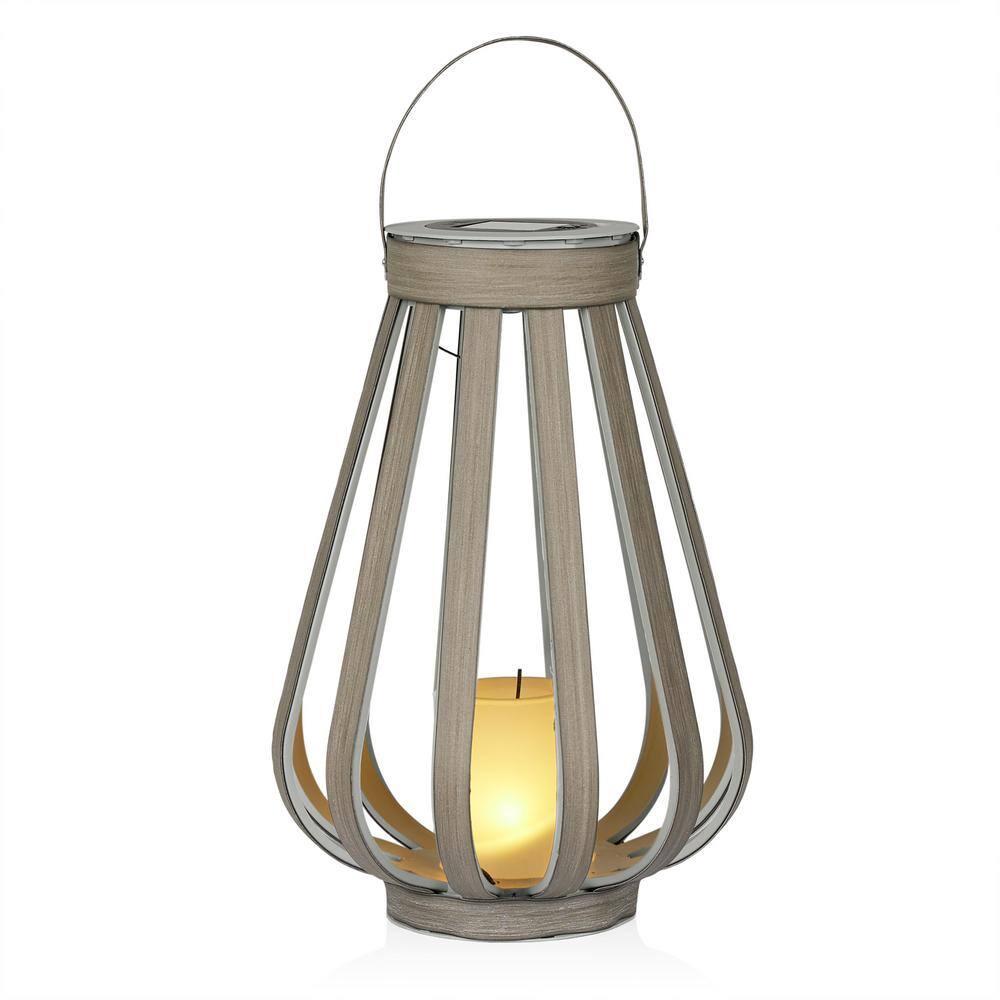 Alpine Solar Decorative Plastic Lantern w/ LED Light