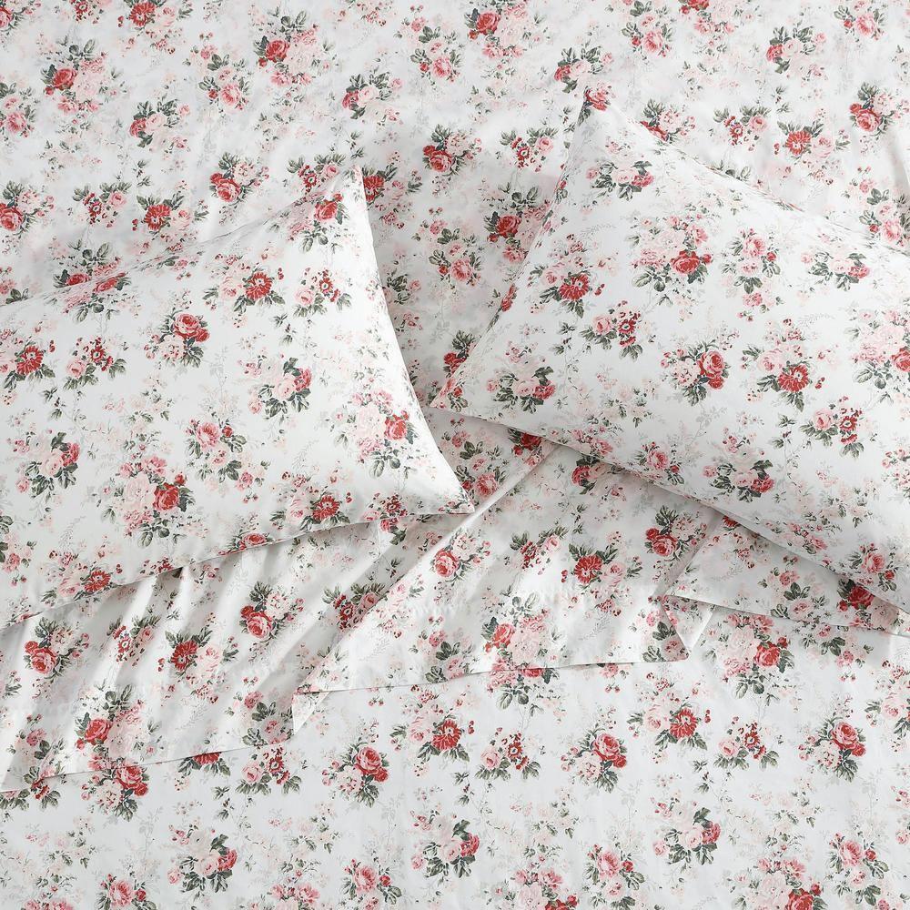 Laura Ashley Printed Cotton Percale Sheet Set