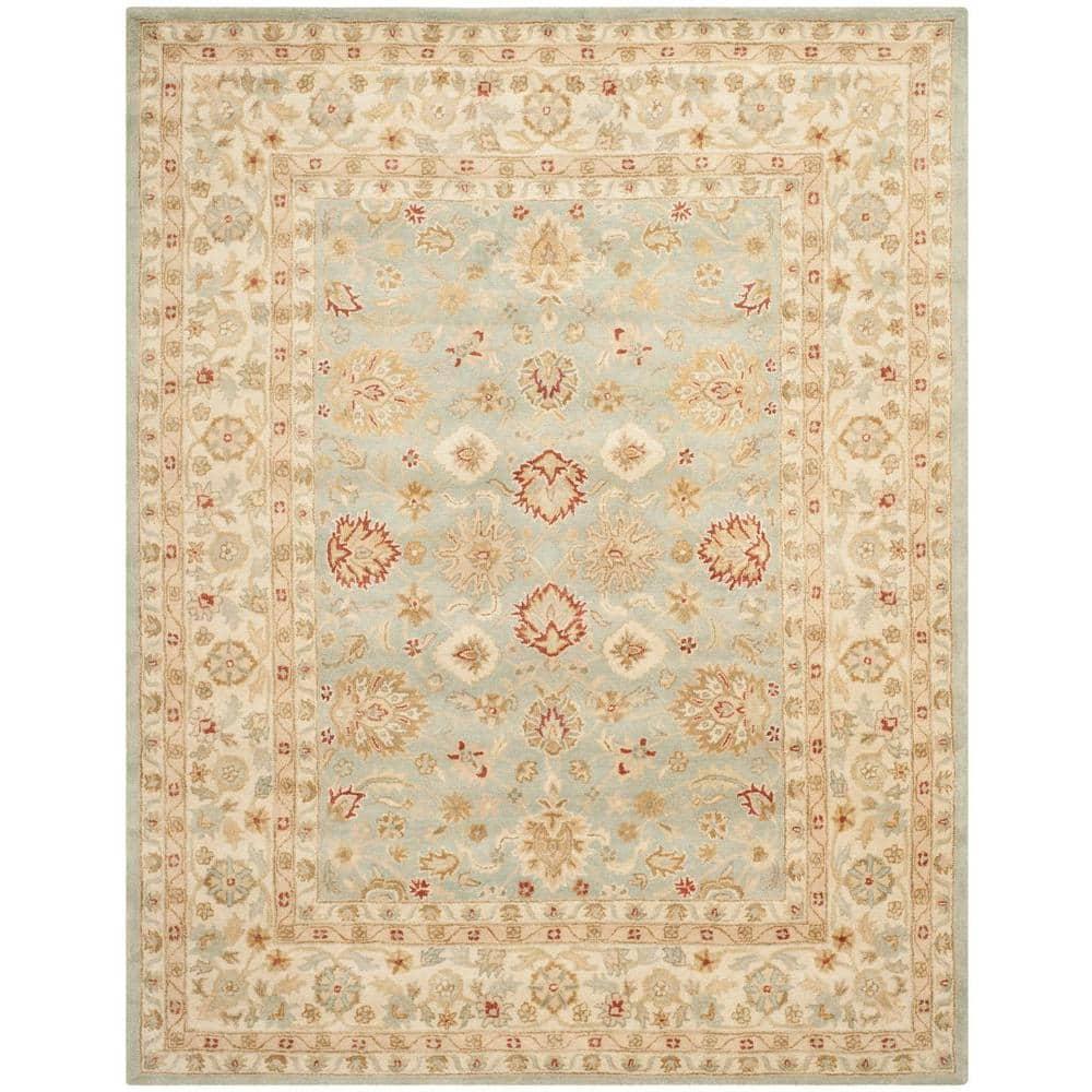 Antiquity AT822 Hand Tufted Area Rug - Grey Blue/Beige - 8'x10' - Safavieh.