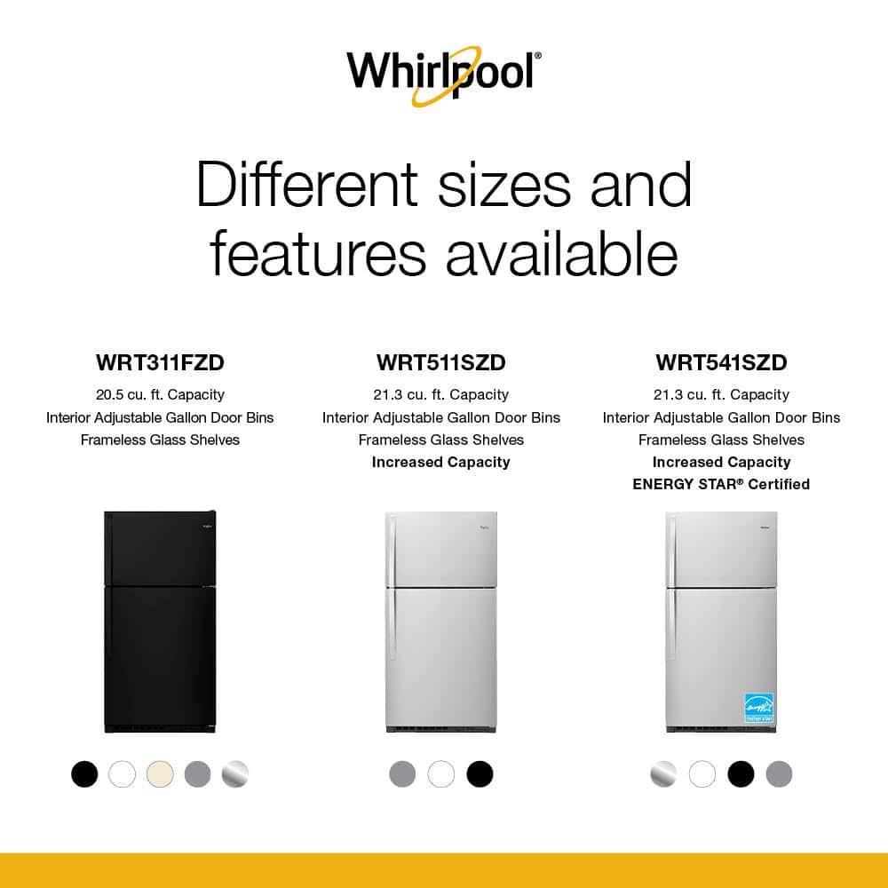 Whirlpool WRT311FZDW 20.5 Cu. Ft. White Top Freezer Refrigerator