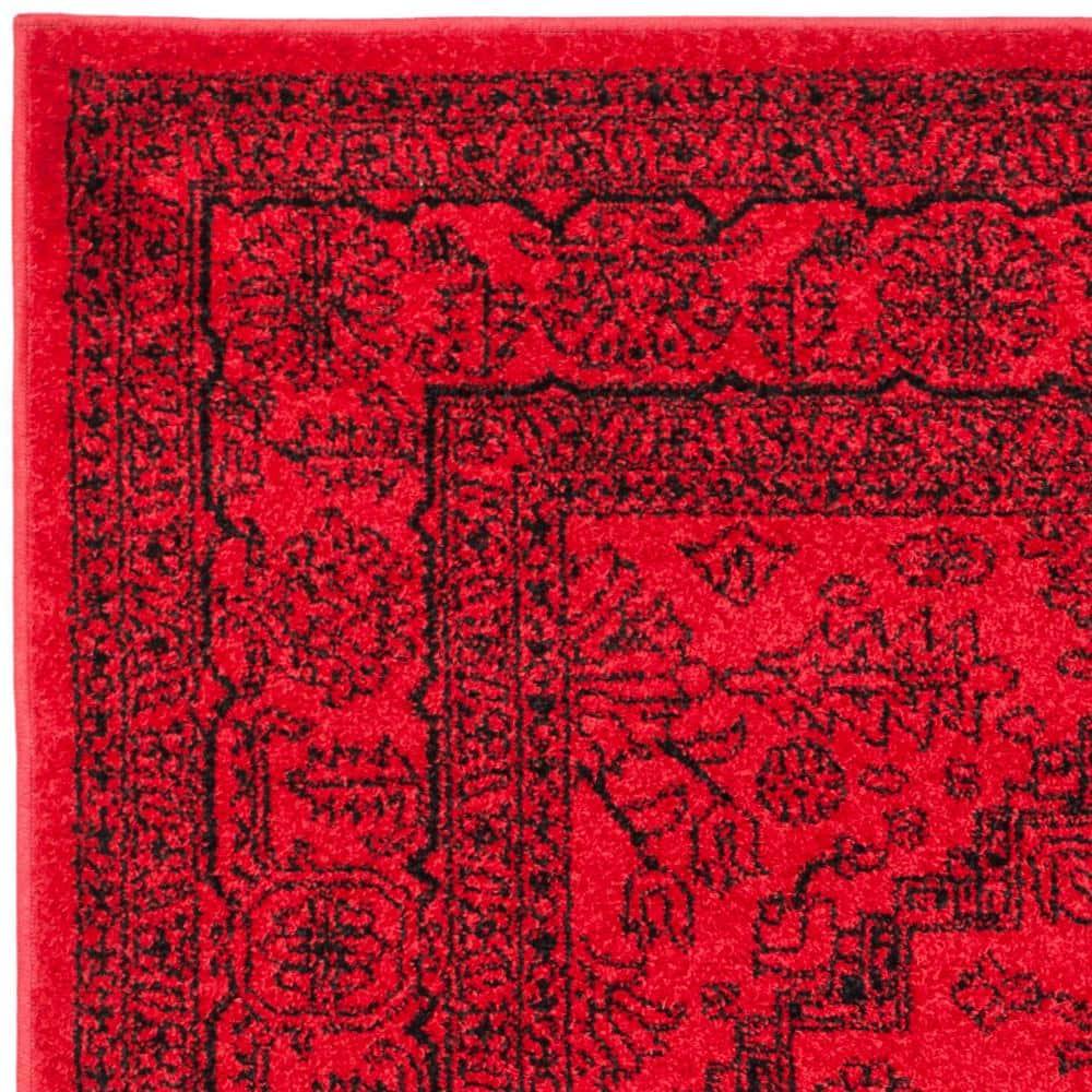 Adirondack ADR108 Power Loomed Area Rug - Red/Black - 6'x9' - Safavieh.