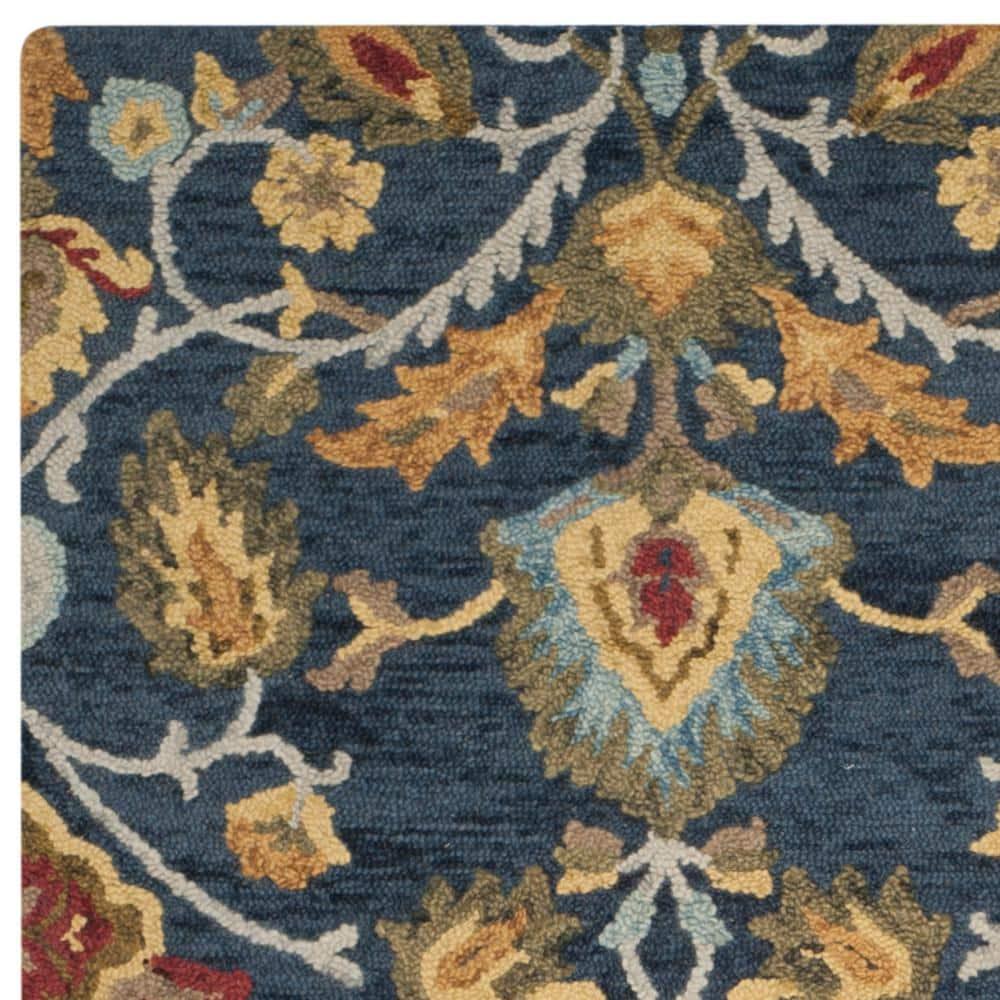 Blossom BLM402 Hand Tufted Area Rug - Navy/Multi - 6'x9' - Safavieh.