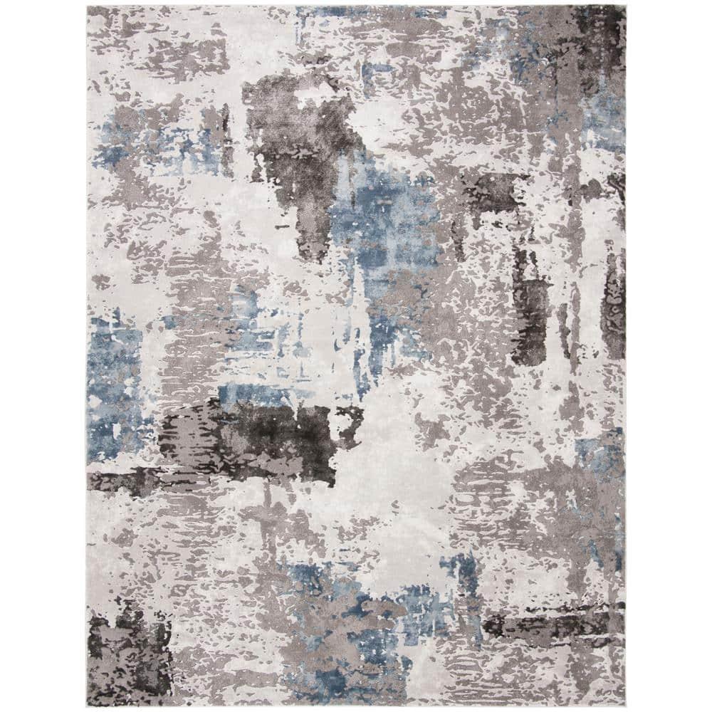 SAFAVIEH Craft Constantine Abstract Area Rug, Grey/Blue, 12' x 15'