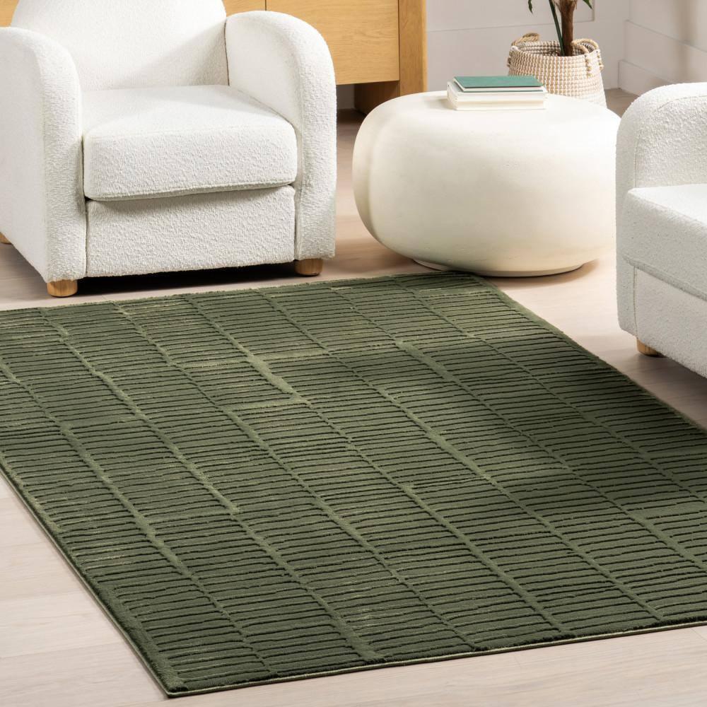 Nuloom Kailani Geometric Machine Washable Indoor Area Rug, 9' x 12', Green