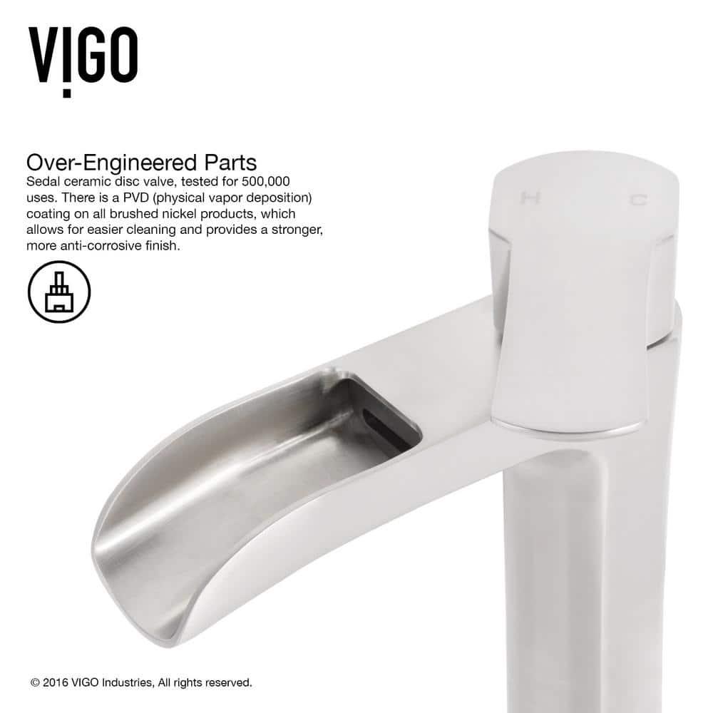 Niko 11" H Single Handle Vessel Sink Bathroom Faucetwith Pop-up Drain