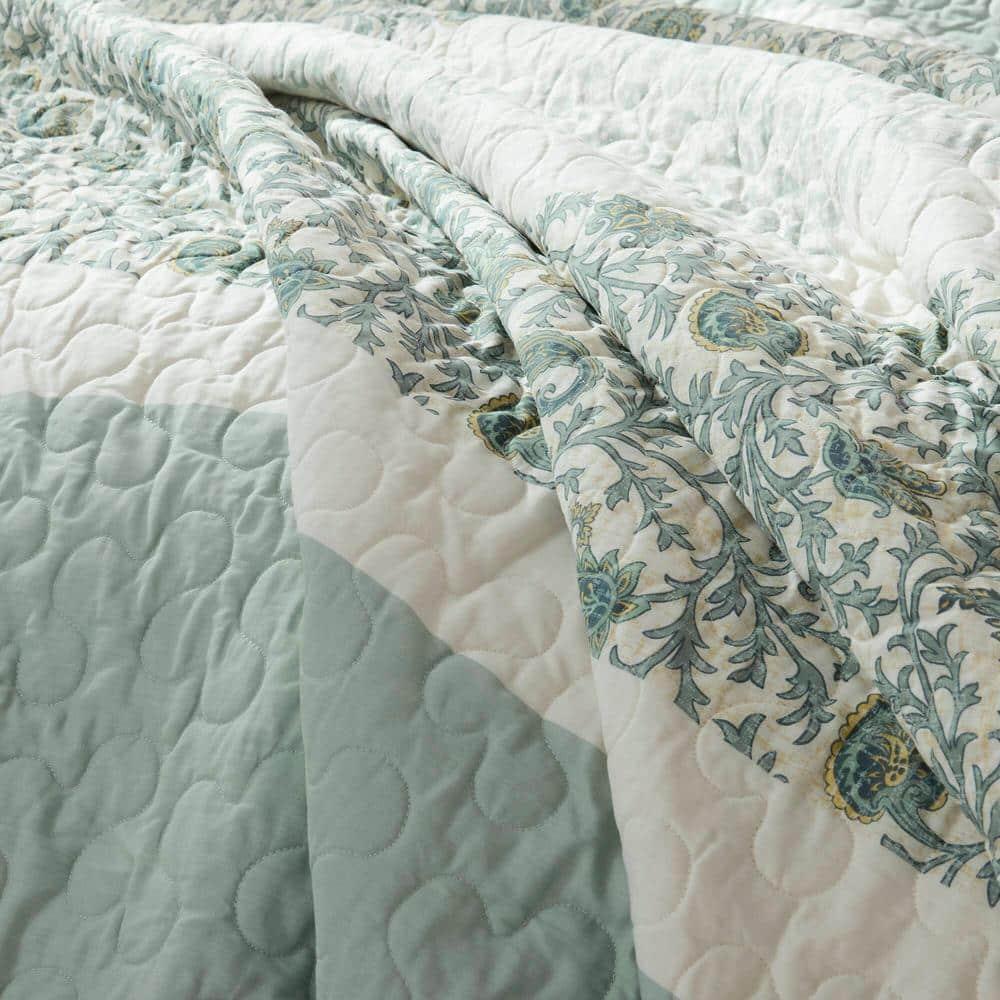 Madison Park Dawn 6 Piece Cotton Percale Quilt Set with Throw Pillows