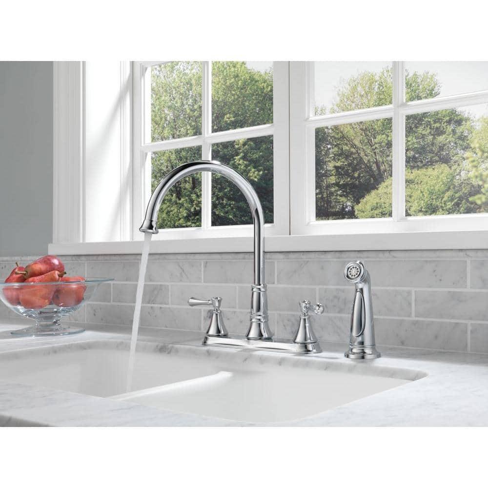 Cassidy Double Handle Kitchen Faucet with Side Spray
