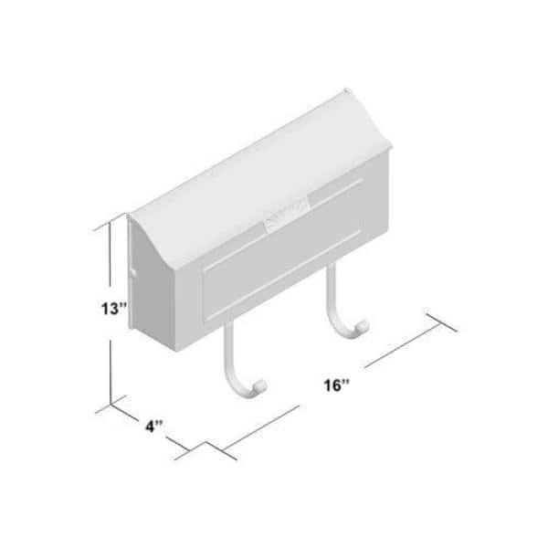 PRO-DF Cast Aluminum Wall Mounted Mailbox