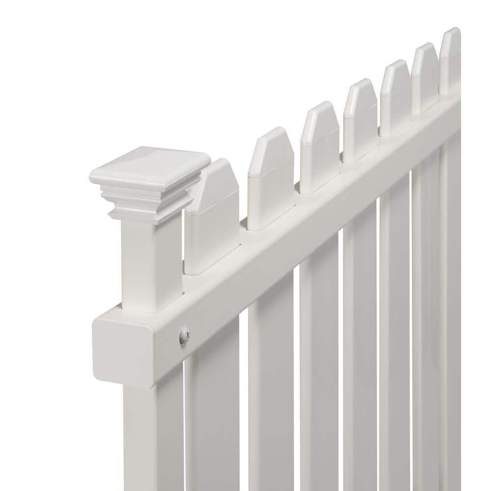 Zippity Outdoor Products 2.5ft H x 3.5ft W (2 Panels) No Dig Zippity Bella Puppy and Garden Fence Kit, No Dig Fence Panels, White Vinyl Fences for Dogs, Temporary Fence for Backyard, White Picket Fence Garden Border, ZP19064