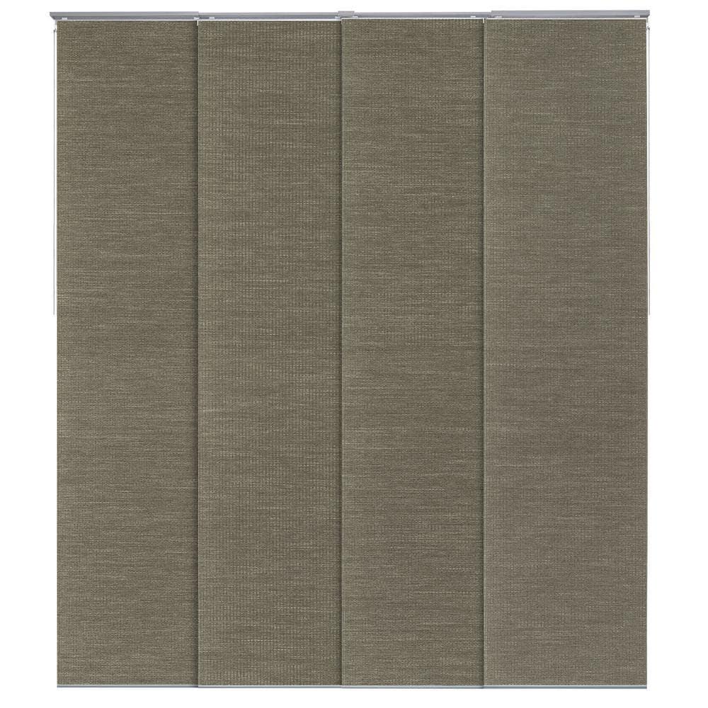 GoDear Design Adjustable Sliding Panel Track Blind 45.8"- 86" W x 96" H, Vertical Blinds, Light Filtering, Peppercorn
