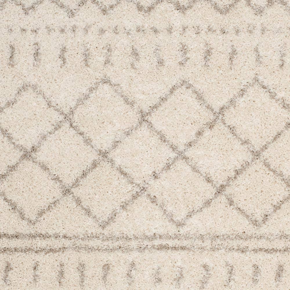 Arizona Shag ASG741 Power Loomed Indoor Area Rug - Ivory/Beige - 6'7"x6'7" - Safavieh