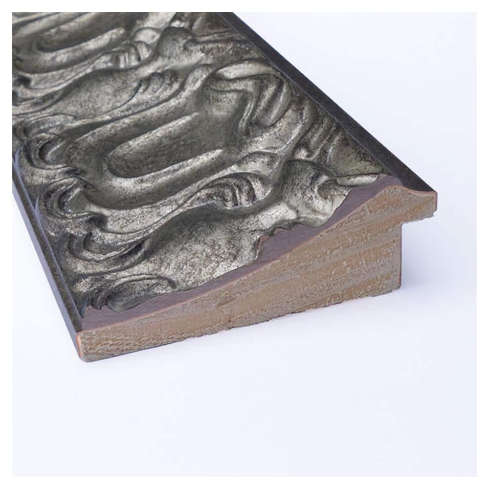 Amanti Art Silver Luxor Wood Picture Frame Opening Size 24x36 in.