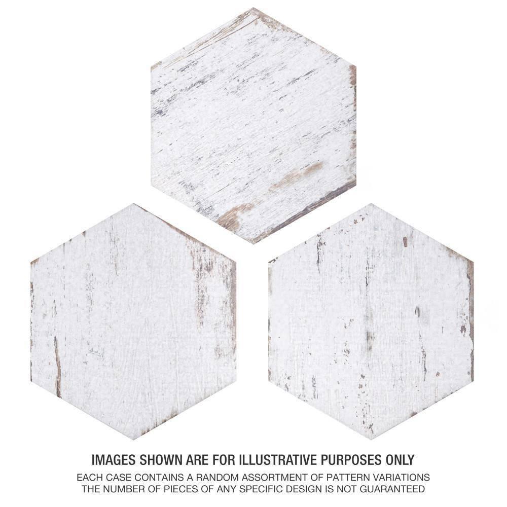 Retro 7" x 8" Porcelain Wood Look Wall & Floor Tile