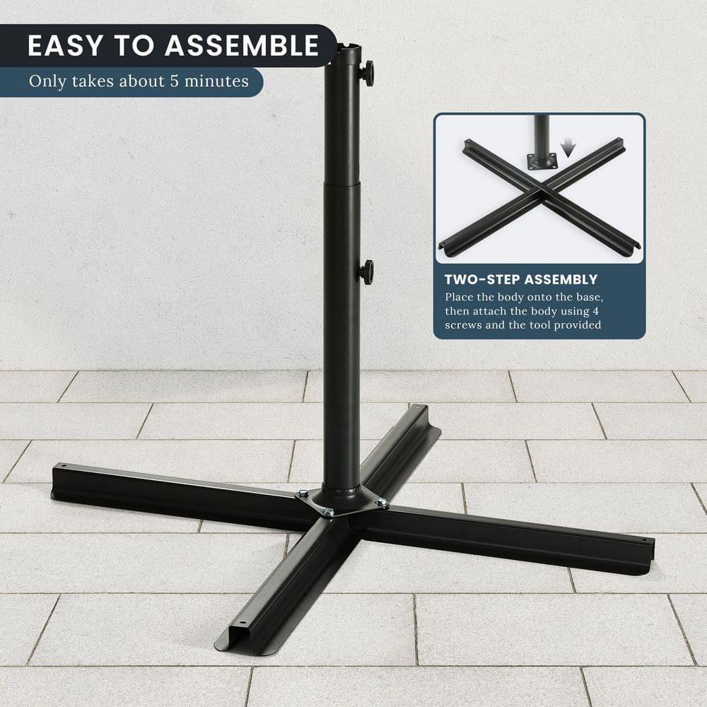 Westin Outdoor Heavy Duty Patio Umbrella Cross Brace Stand, Black