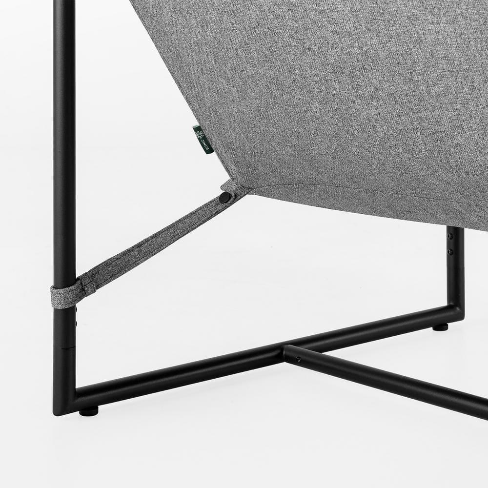 Zinus Aidan Metal Framed Sling Indoor Accent Chair, Light Grey