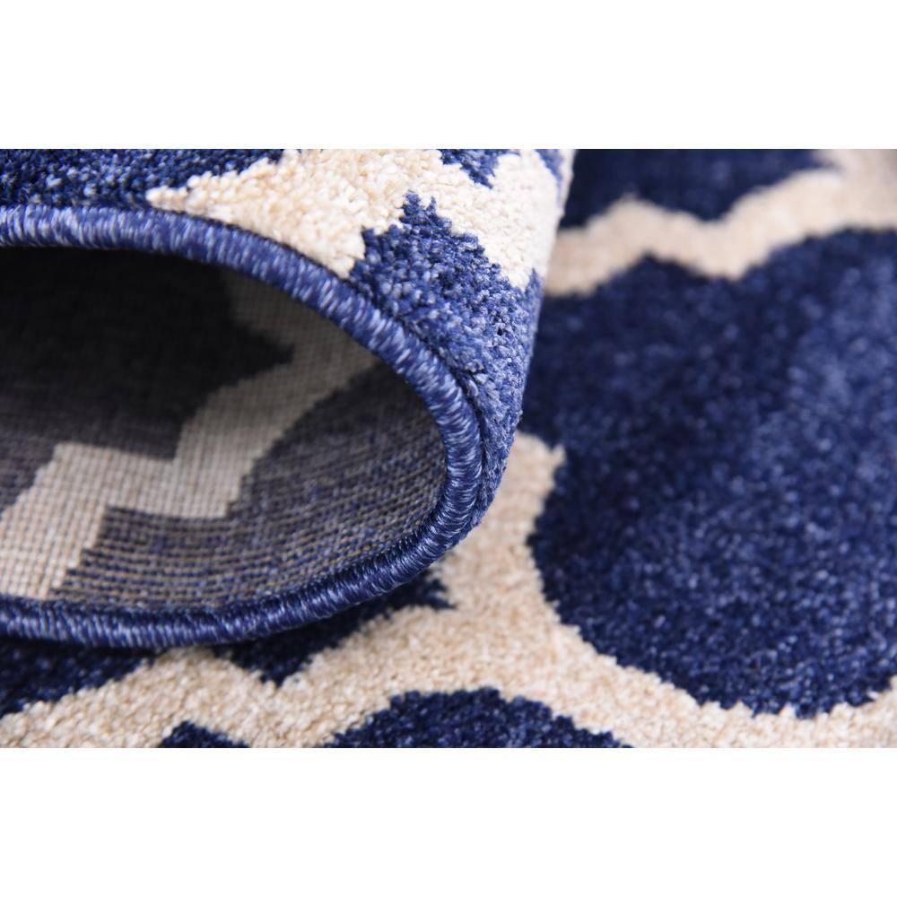 Unique Loom 4' 1 x 6' 1 Trellis Philadelphia Dark Blue Area Rug