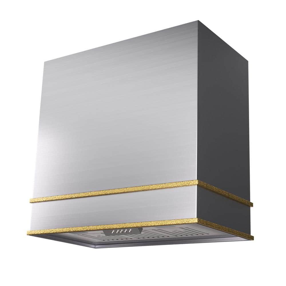 Akicon Akicon 30" Stainless Steel 600 CFM Ducted (Vented) Wall Mounted Required Range Hood AK-HS30HB-BSG