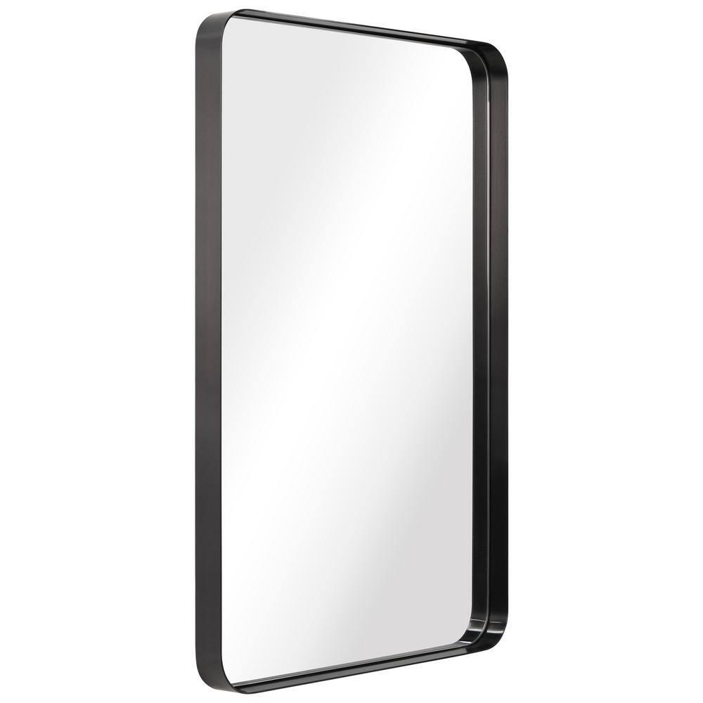 Empire Art Direct Ultra Stainless Steel Rectangular Wall Mirror Brushed Black 24" x 36" Black