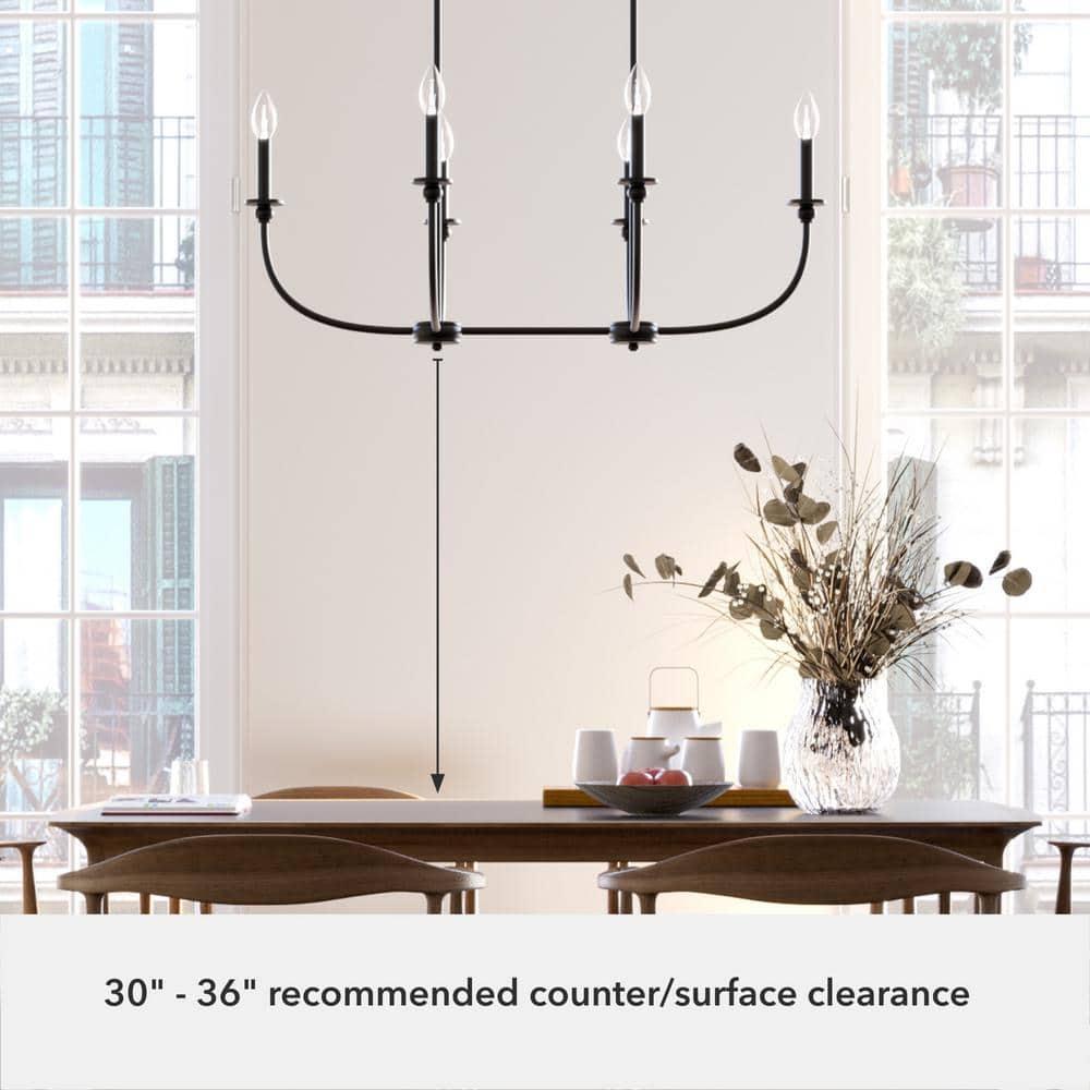 Hunter Southcrest 6 Light Linear Chandelier Ceiling Light Fixture