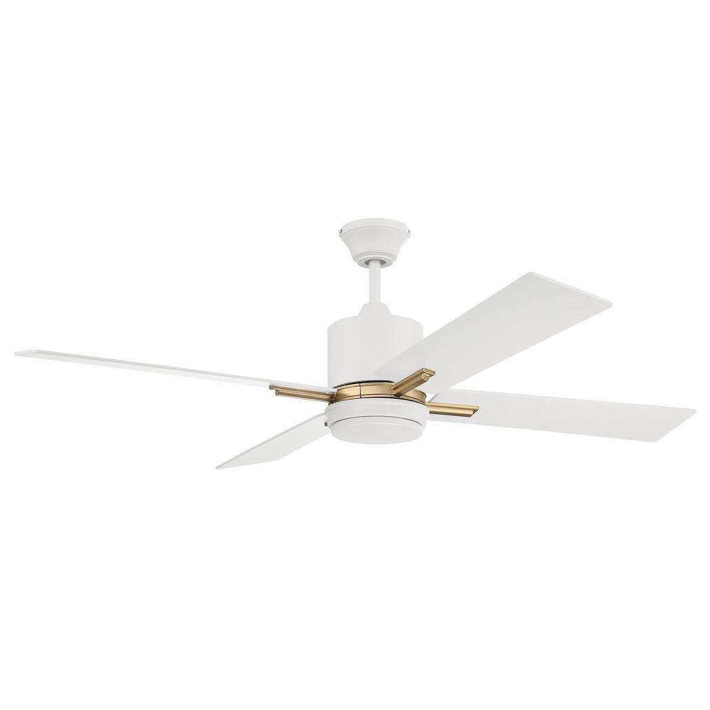 Craftmade  52" Teana Ceiling Fan Satin Brass/White - Hardwired