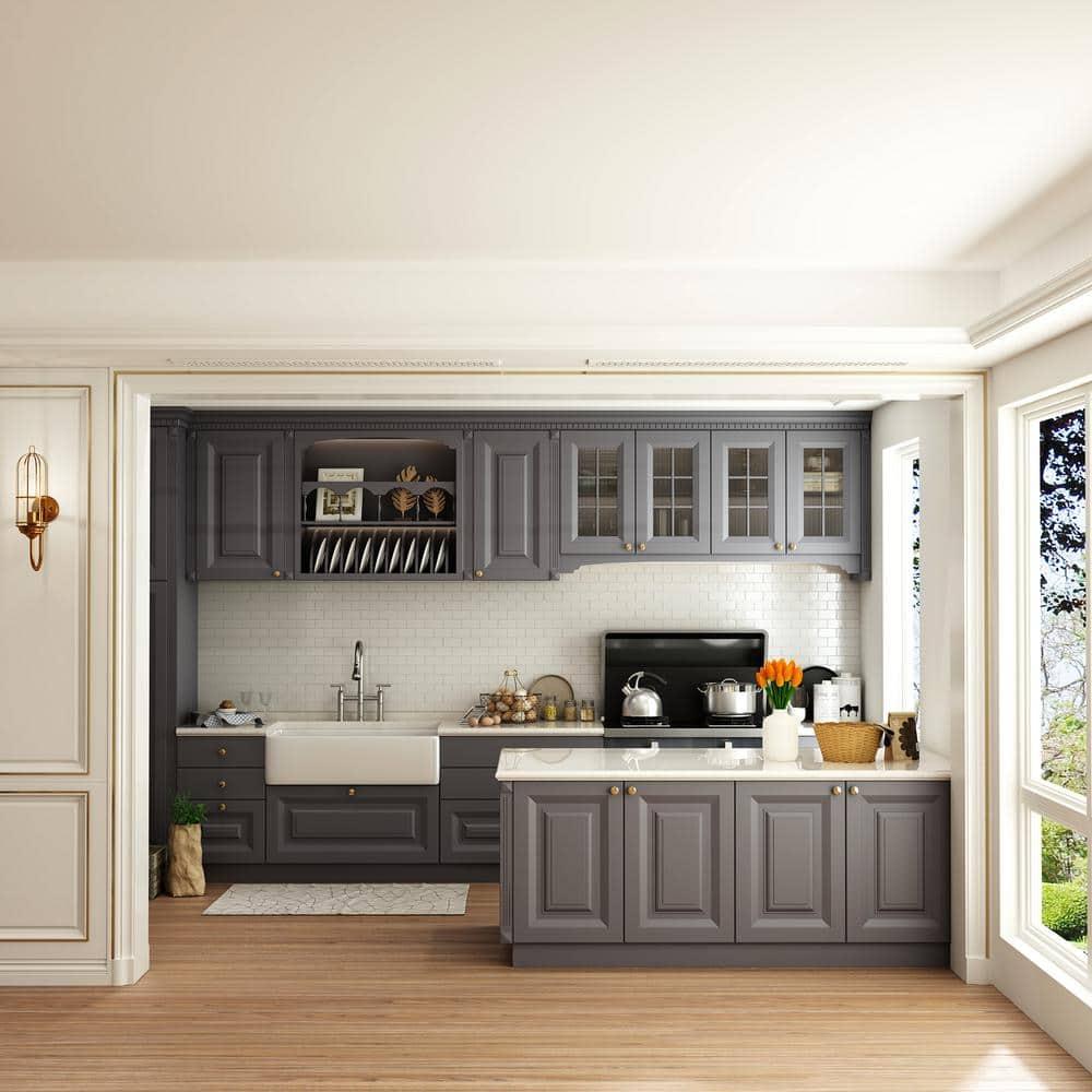 Double Handle Bridge Pull-Down Kitchen Faucet with 3-Spray Patterns and 360 Degrees Rotation Spout in Brushed Nickel