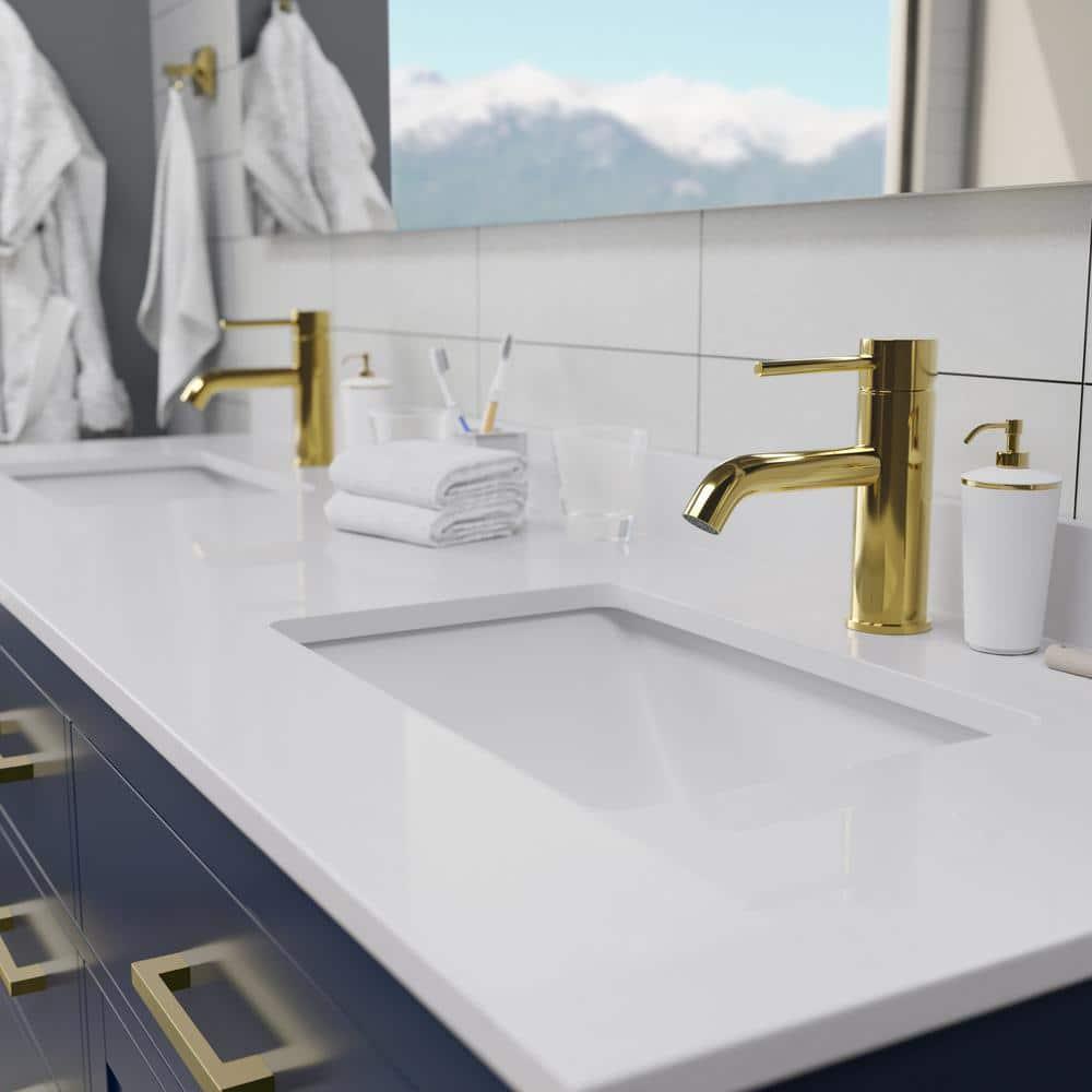 Beckett 72" Freestanding Double Bathroom Vanity with Cultured Marble Top