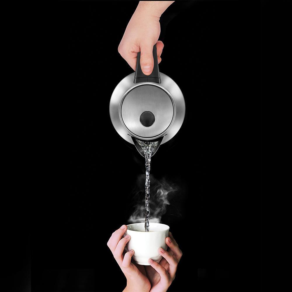 Chefman Rapid Boil 1.7L Electric Kettle w/ Swivel Base, Auto Shut Off - Stainless Steel