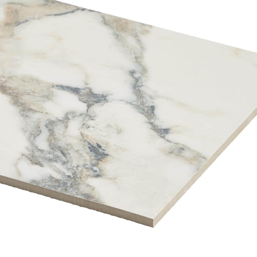 Bond Tile Saroshi 11.81 in. x 23.62 in. Matte Marble Look Porcelain Floor and Wall Tile (9.68 Sq. Ft. / Case)