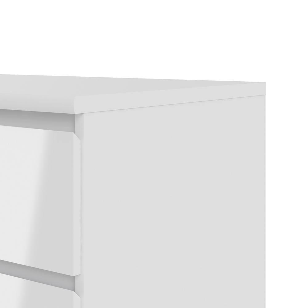 Tvilum Scottsdale 6 Drawer Double Dresser for Adults, White High Gloss