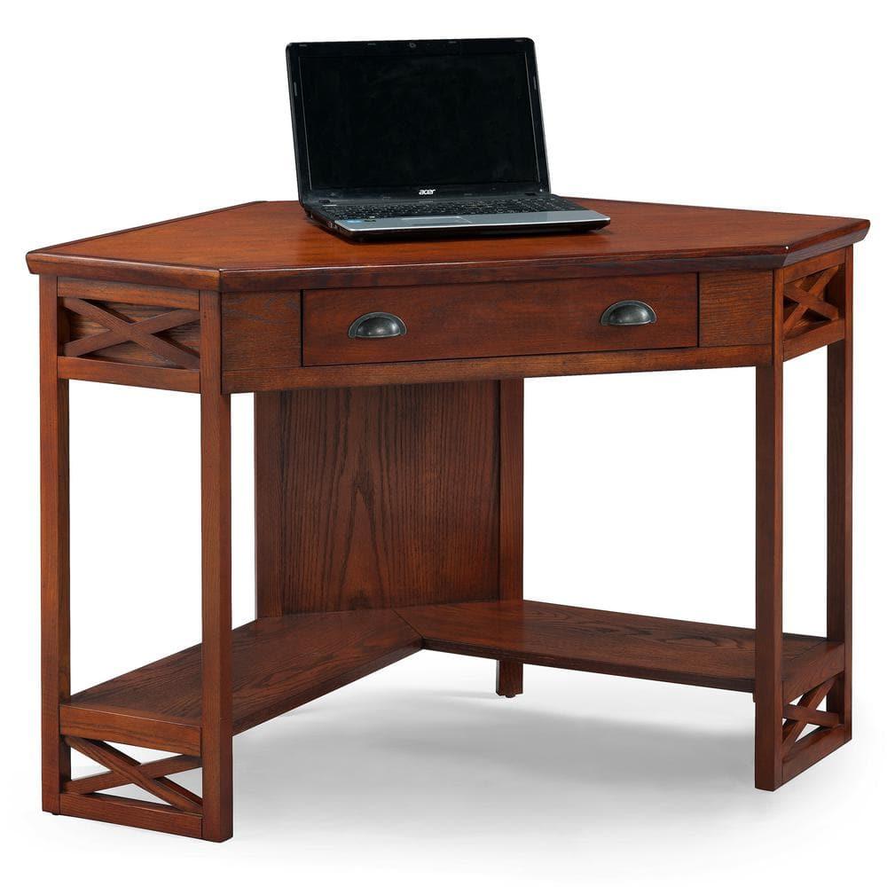 Leick Furniture Corner Computer Desk in Oak